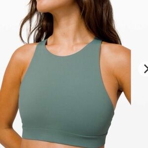 lululemon athletica High-Neck Sports Bra in Sage Green